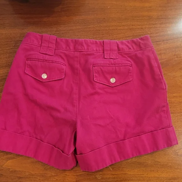 Banana Republic Fuchsia Martin Fit Tailored Shorts Size 8 - Picture 12 of 16